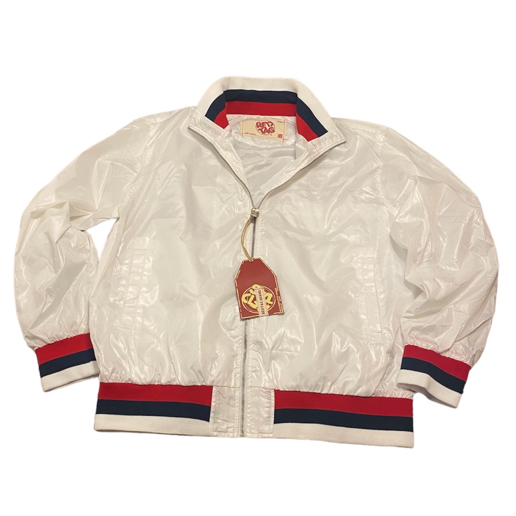 Red Tag Brand Mens White Windbreaker Zip Up 2x Nwt 95